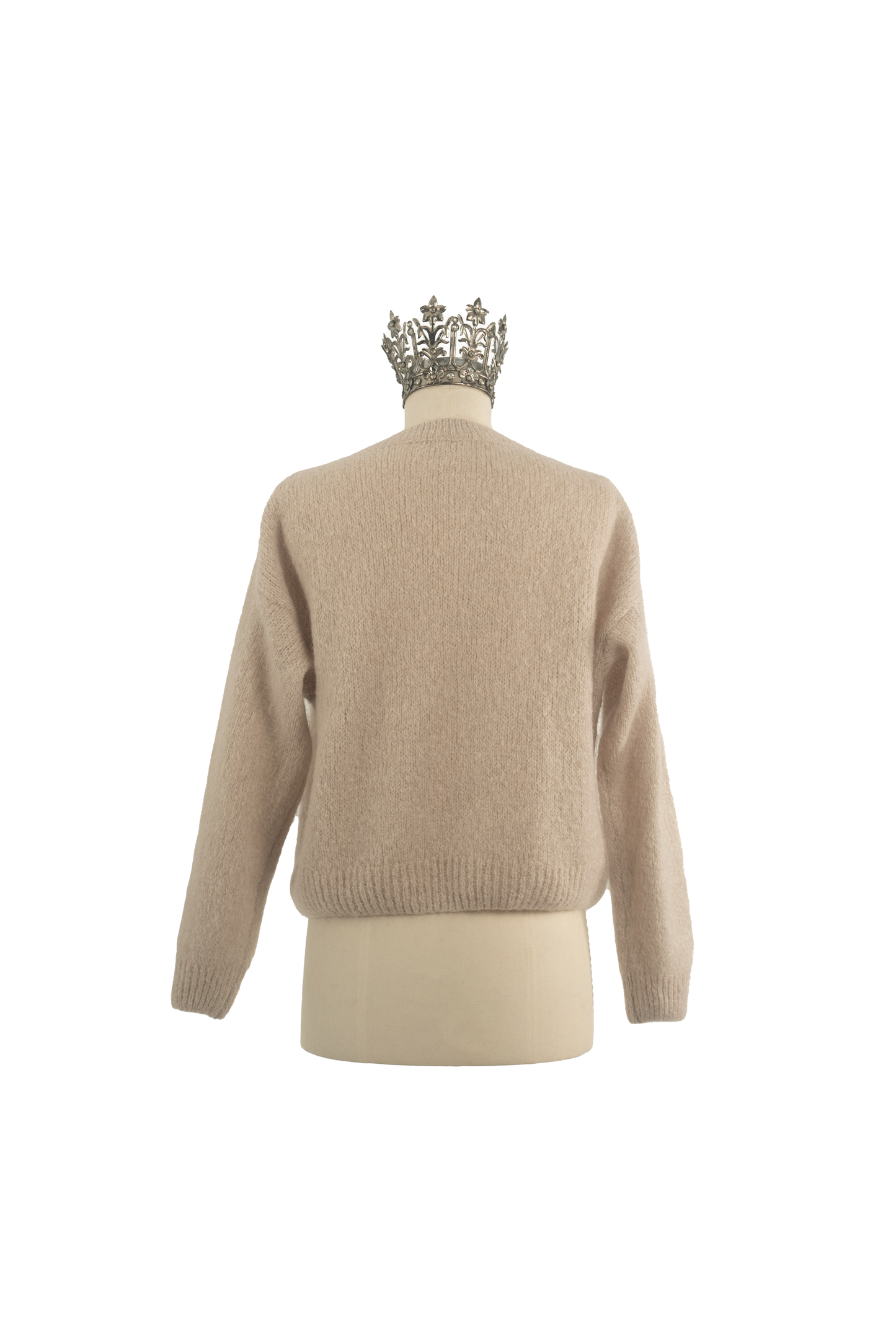 Strickjacke Mohair Beige