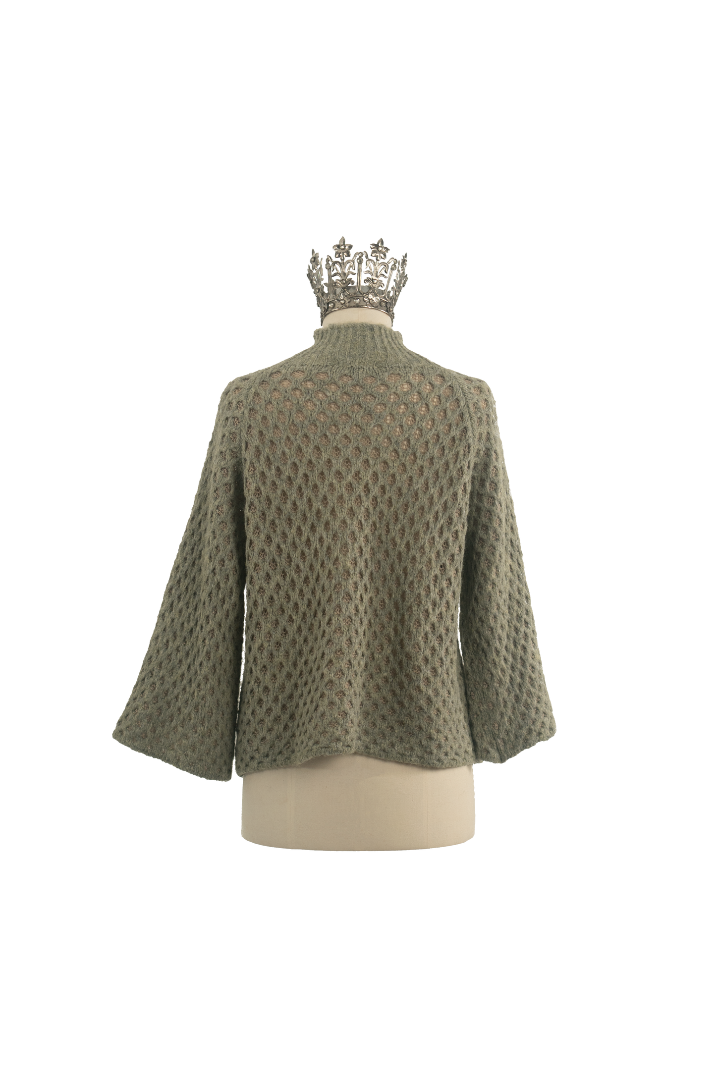 Strickpullover Alyssa Salbei/Beige