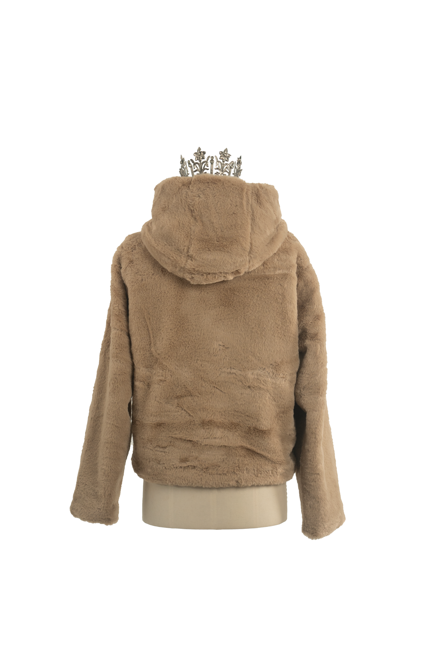 Pelzjacke Imitat Beige