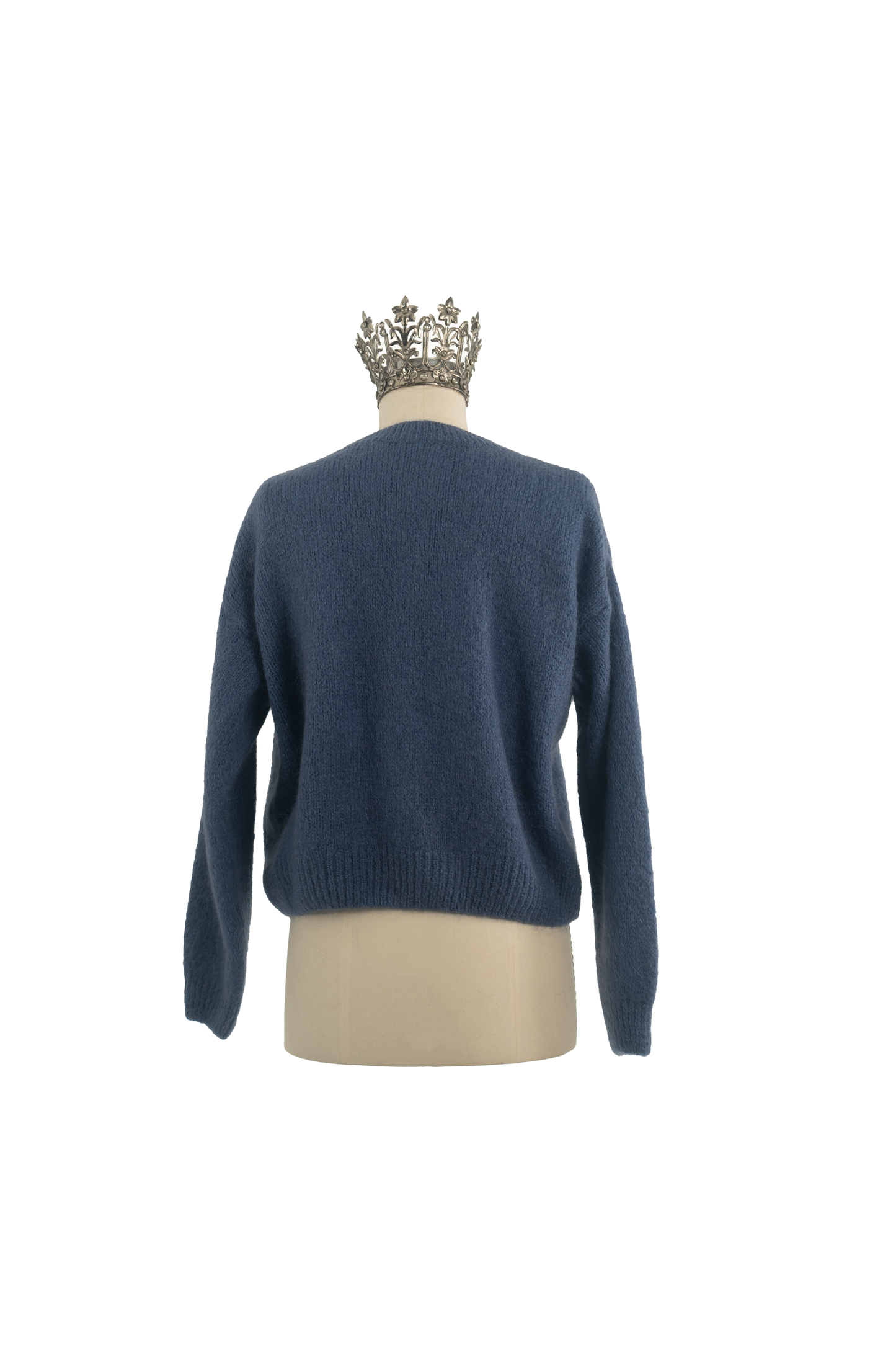 Strickjacke Mohair Blau